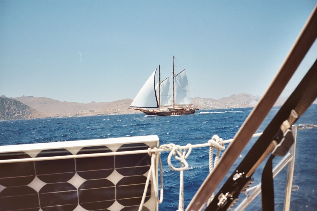 Gulet Near Bodrum (it had sails up but was motoring)