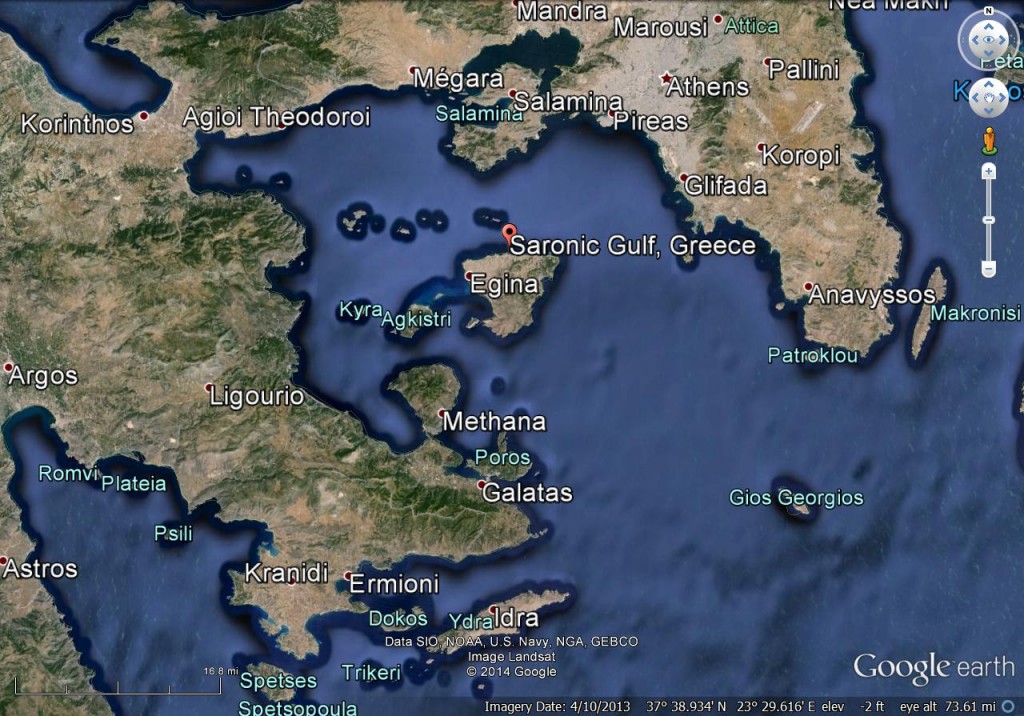 Saronic Gulf Google earth