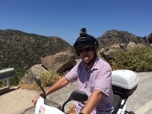Easy Rider: Neil en route to the Nisyros Caldera